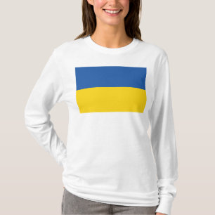 Camiseta Botón Bandera de Ucrania