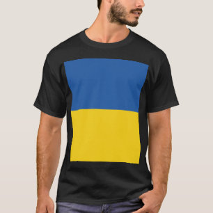 Camiseta Botón Bandera de Ucrania