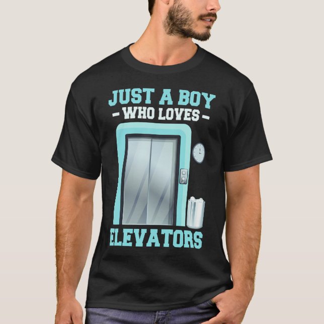 Camiseta Botón de ascensor para amantes de ascensores (Anverso)