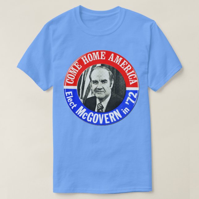 Camiseta botón de campaña presidencial de George McGovern e (Diseño del anverso)