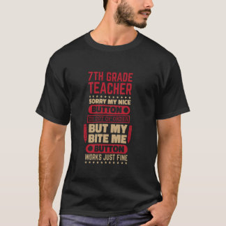 Camiseta Botón de Mordida Profesor de Séptimo Grado para Es