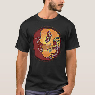 Camiseta Botón de paisaje - Pluma de la luna de Kokopelli 1