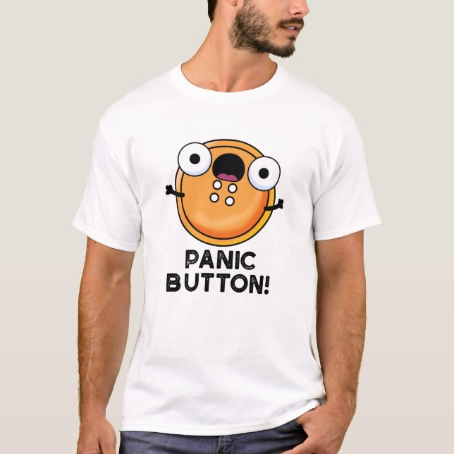 Camiseta botón de pánico Divertido coser Pun (Anverso)