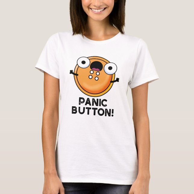 Camiseta botón de pánico Divertido coser Pun (Anverso)