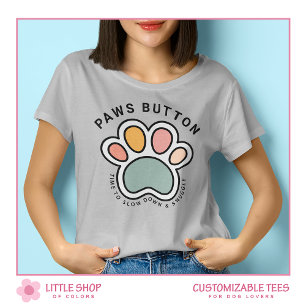 Camiseta Botón de Patas Divertidas Personalizable Amante de