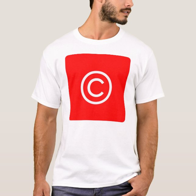 Camiseta Botón del IOS de Copyright (Anverso)