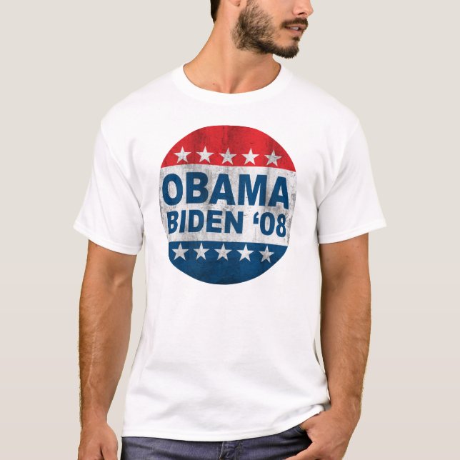 Camiseta Botón del vintage (Anverso)