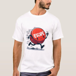 Camiseta botón Escape en ejecución