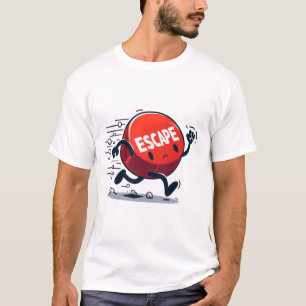 Camiseta botón Escape en ejecución