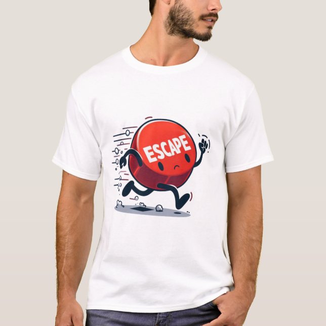 Camiseta botón Escape en ejecución (Anverso)
