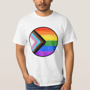 Camiseta Botón Pintado con Franjas Orgullo Progreso