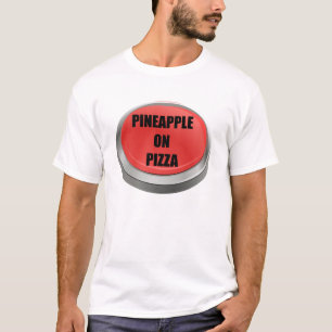 Camiseta Botón Rojo - Piña en Pizza