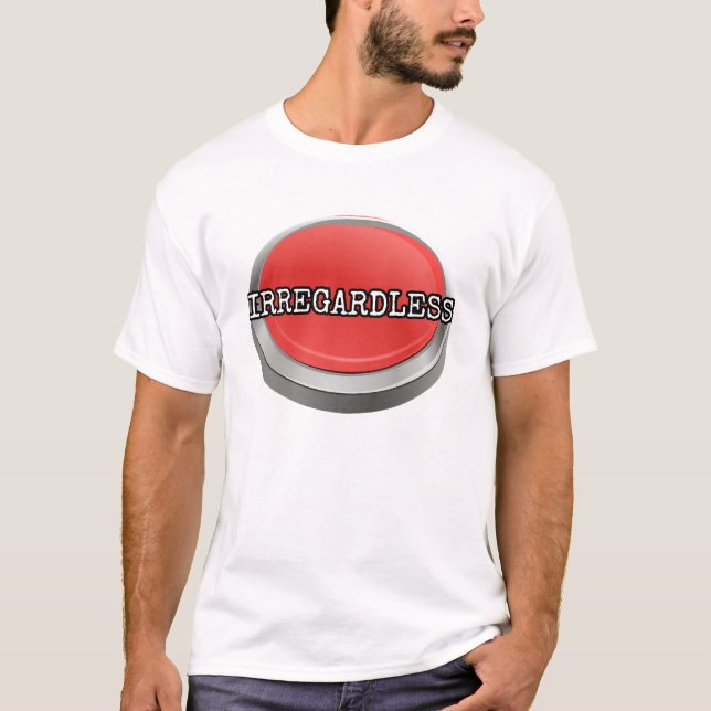 Camiseta Botón Rojo - Sin importar (Anverso)