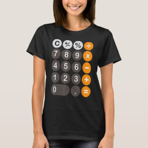 Camiseta Botones de la calculadora Retro Disfraces simples 