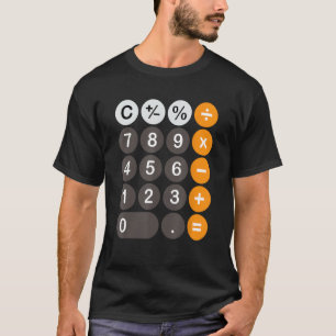 Camiseta Botones de la calculadora Retro Disfraces simples