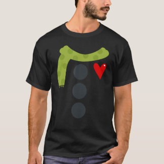 Camiseta Botones de Snowman disfraces Navidades divertidos