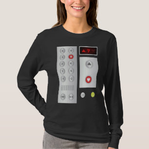 Camiseta Botones Guay Elevator Hombres Mujeres Levantan Cos