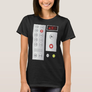 Camiseta Botones Guay Elevator Hombres Mujeres Levantan Cos