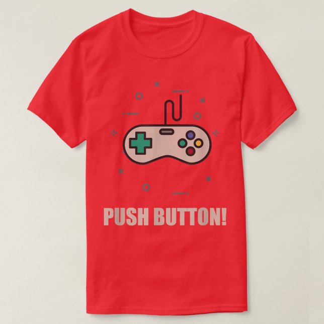Camiseta Botones pulsadores de control de juego  (Diseño del anverso)