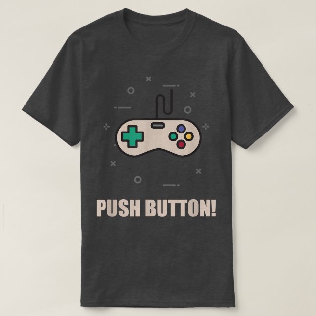 Camiseta Botones pulsadores del controlador de juego (Diseño del anverso)