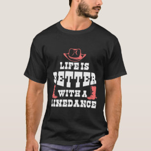 Camiseta Bots de bailarín de línea de país divertidos co
