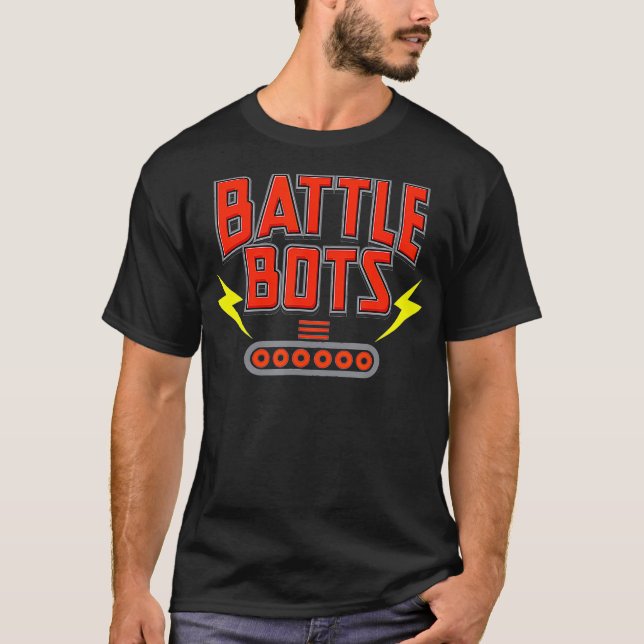 Camiseta Bots de batalla Gracioso Robot Batalló Ingeniero d (Anverso)
