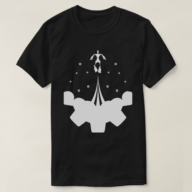 Camiseta Bots sobre las nubes (Diseño del anverso)
