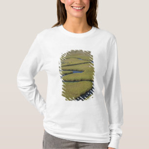 Camiseta Botsuana, África. Vista aérea del río Okavango.