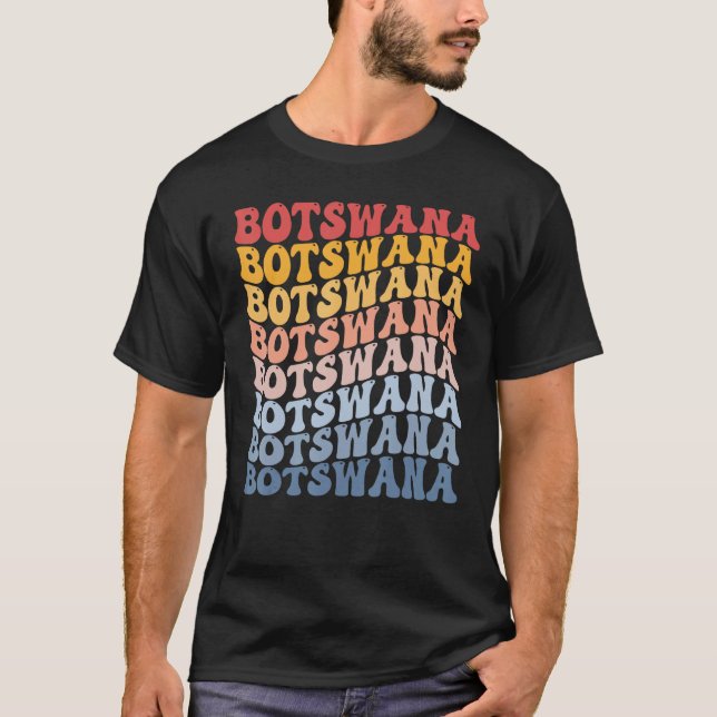 Camiseta Botswana Groovy Retro Motswana (Anverso)