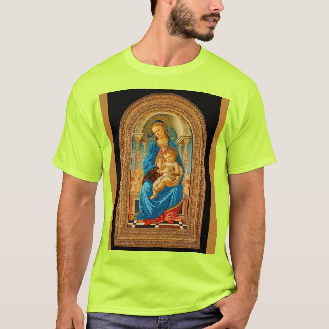 Camiseta Botticelli (1445-1510) Madonna & Child Enthroned (Anverso)