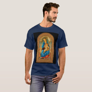Camiseta Botticelli (1445-1510) Madonna & Child Enthroned