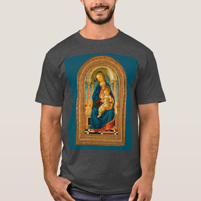 Camiseta Botticelli (1445-1510) Madonna & Child Enthroned (Anverso)