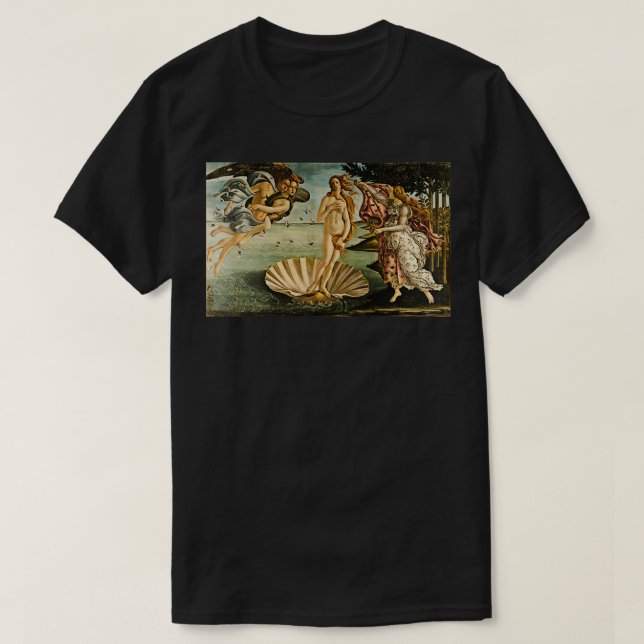 Camiseta Botticelli El Nacimiento De Venus 1483 1485 (Diseño del anverso)