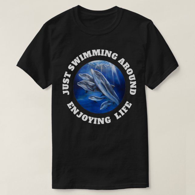 Camiseta Bottlenose dolphins just swimming (Diseño del anverso)