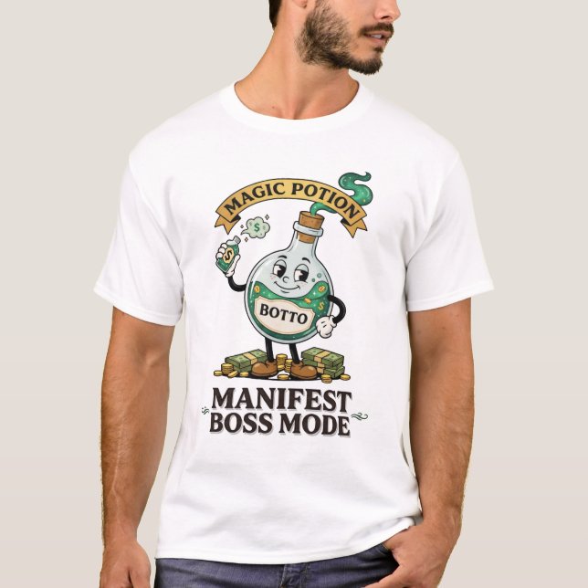 Camiseta Botto Manifest Modo Jefe Retro Cartoon Años 30 Pot (Anverso)