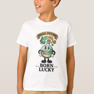 Camiseta Botto Nacido Afortunado Poción Mágica Mascota Cari