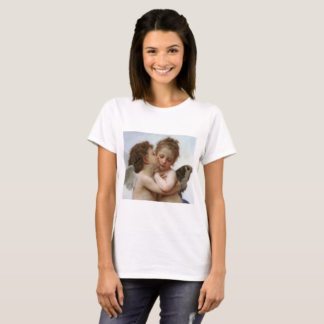 Camiseta Bouguereau , “ First kiss ” (Anverso completo)