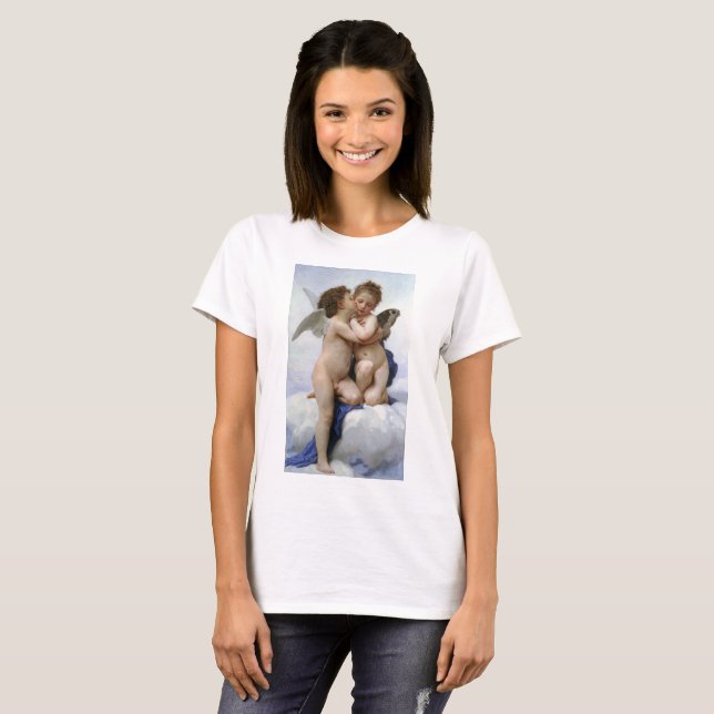 Camiseta Bouguereau , “ First kiss ” (Anverso completo)