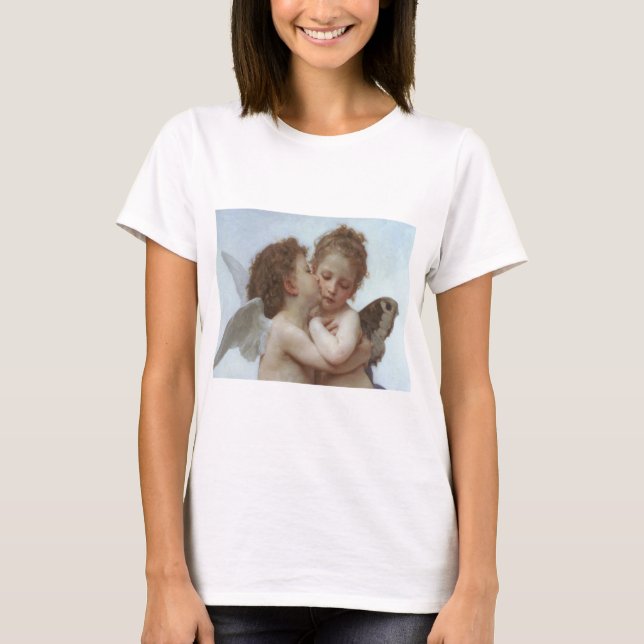 Camiseta Bouguereau - pintura hermosa del ángel (Anverso)