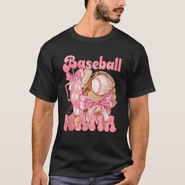 Camiseta Boujee Baseball Mama Baseball Coquette Bow (Anverso)
