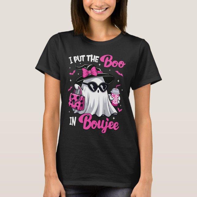 Camiseta Boujee Boo Jee Spooky Ghost Halloween (Anverso)