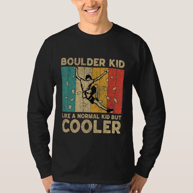 Camiseta Boulder Kid Funny Rock Climbing Bouldering Kids (Anverso)