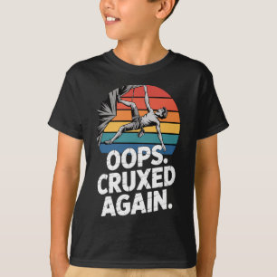 Camiseta Boulder Oops Cruxed de nuevo divertido escalada en