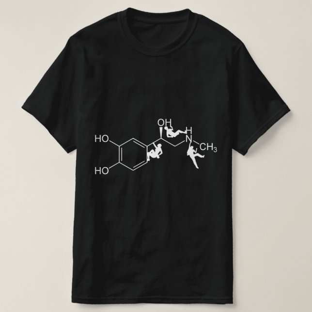 Camiseta Boulderer & Climbing Adrenaline Formula CHNO Gift  (Diseño del anverso)