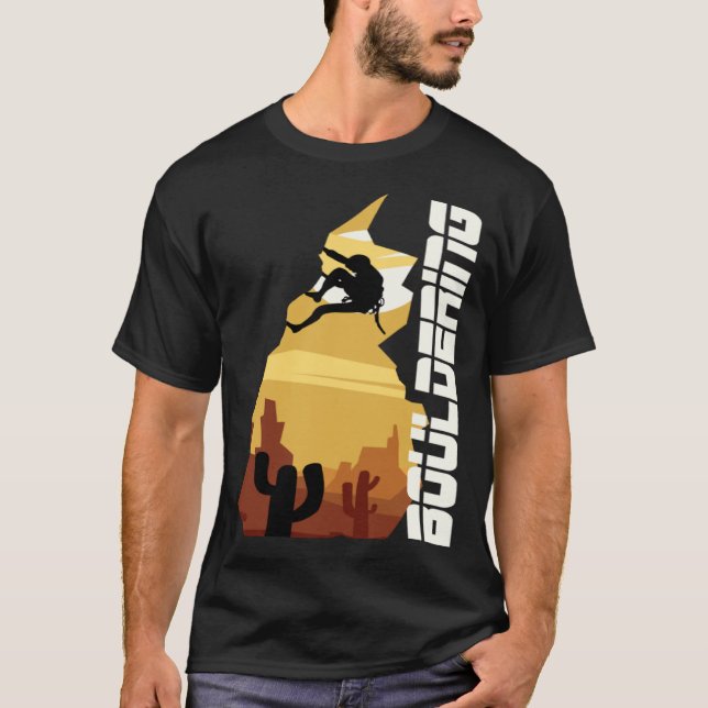 Camiseta Bouldering Boulder Climber Climber Vintag al Aire  (Anverso)