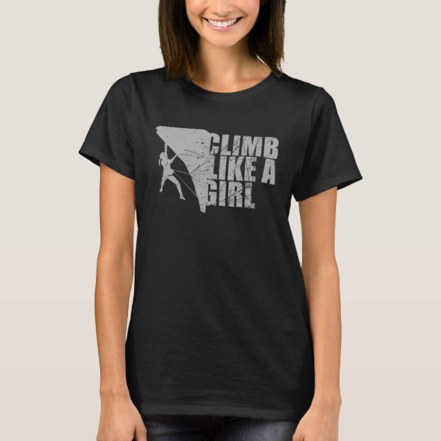 Camiseta Bouldering   Climb Like A Girl (Anverso)