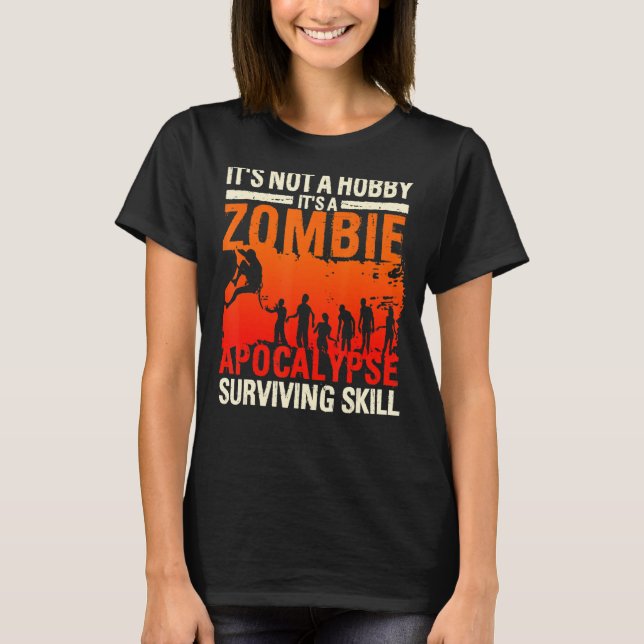 Camiseta Bouldering Climber Boulderer Zombie Apocalypse (Anverso)
