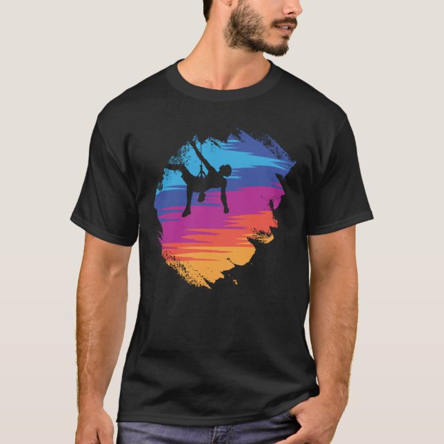 Camiseta Bouldering - Rodillo Retro Escalando T-Shir (Anverso)