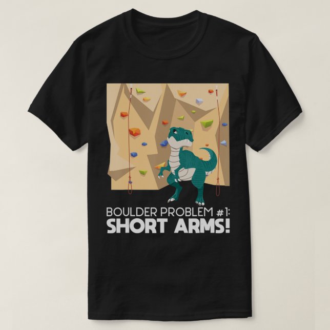 Camiseta Bouldering T Rex Wall Climber Rock Climbing Mounta (Diseño del anverso)