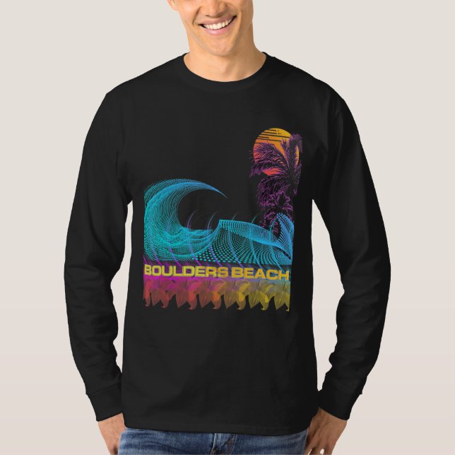 Camiseta Boulders Beach Retro Vaporwave estilo vaporage de  (Anverso)
